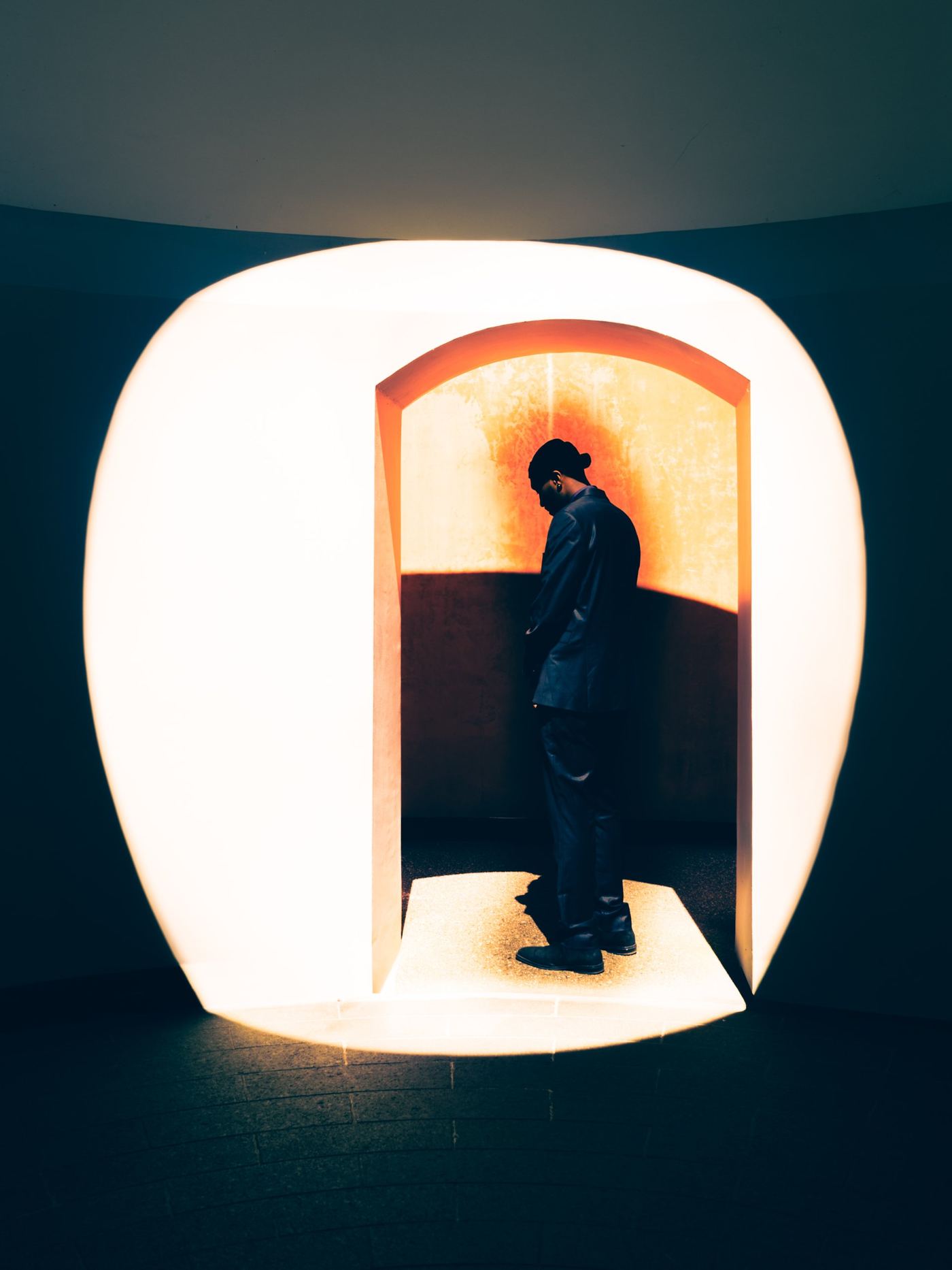 Menasseh in a glowing doorway